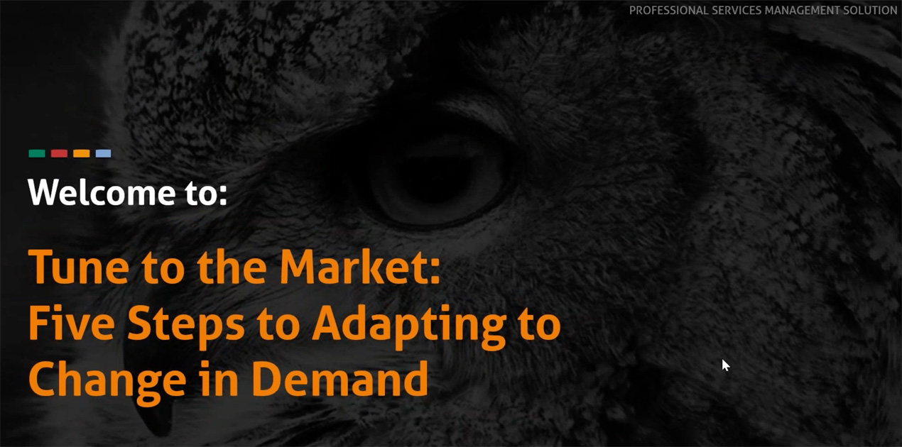 Webinar Marketing Image - Tune to the Market: Five Steps to Adapting to Change in Demand
